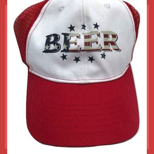 NWT Patriotic BEER Snapback Hat Cap OS One Size